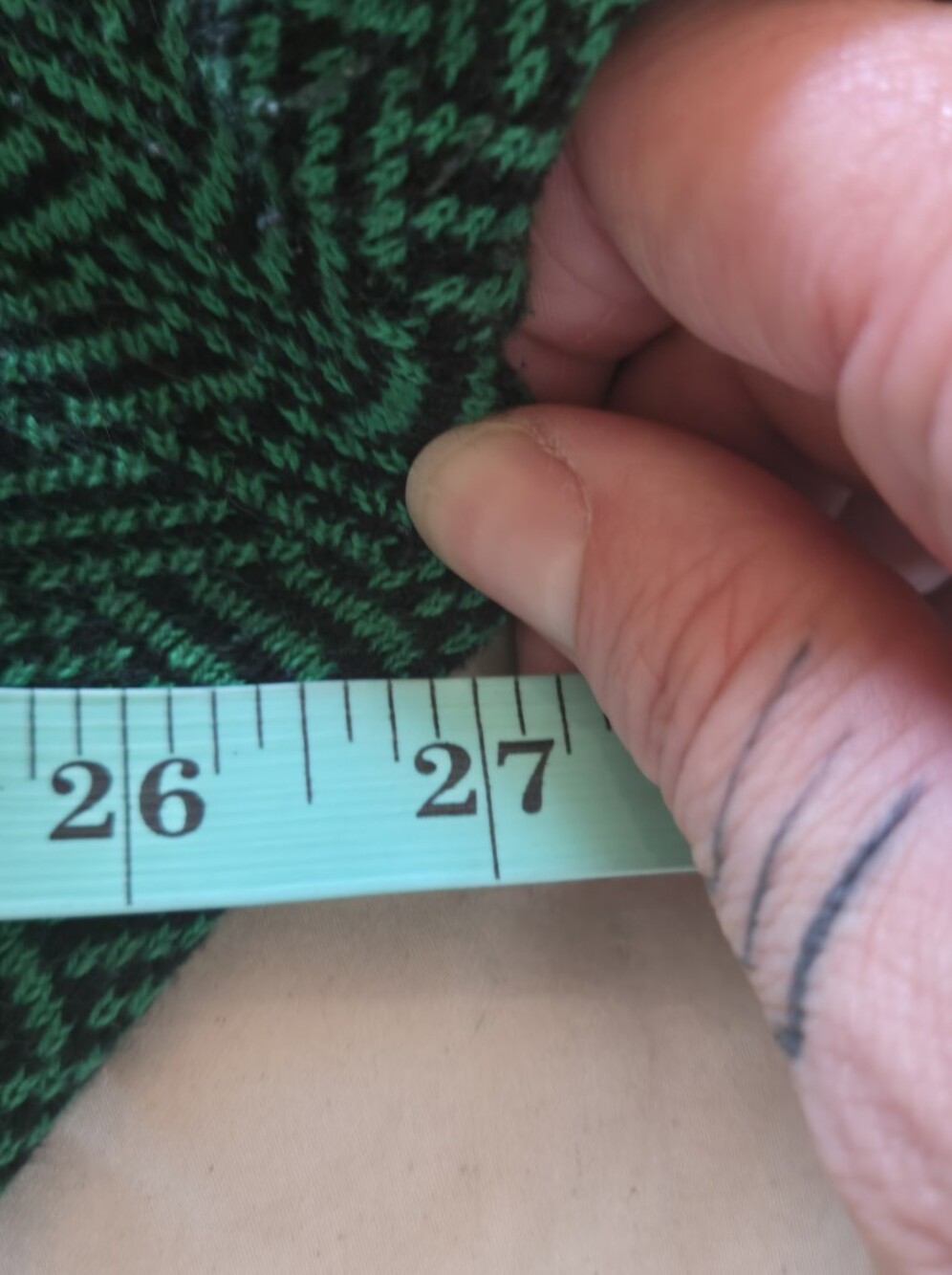 Chico | Green Black Tiger Graphic 100% Cotton Knit Sweater, Size S - Picture 8 of 9